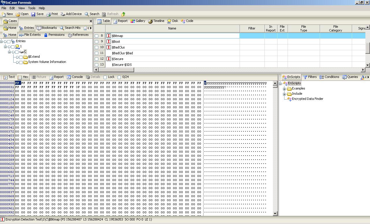 NTFS $BitMap with 1MB file added